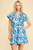 PINCH Leslie Botanical Print Tunic Mini Dress