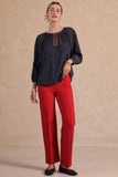 Tanya Round Neck Current Air Blouse