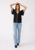 Lovestitch Kelsie Flutter Sleeve Embroidered Top