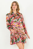 Trinity Long Sleeve Button Up THML Dress