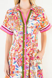 THML Salma Button Down Maxi Flower Dress