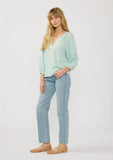 Lovestitch Harper Embroidered and Lace Trim Top