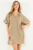 Remi Puff Sleeve Corduroy THML Dress