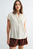 Colette Linen Blend Dolman FUN2FUN Blouse