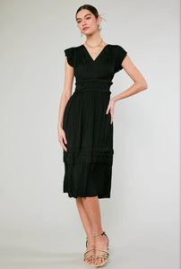 Jackie Pleated Midi Current Air Dress