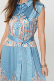 Alice Paisley Floral Button Down Midi Current Air Dress