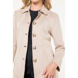 Maeve Button Up Suede THML Coat