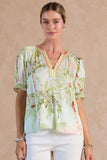 Kresta Printed Split Neck Current Air Blouse