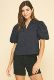 PINCH Beatrix Bubble Sleeve Blouse Top