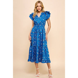 Aliana Print Tiered Maxi PINCH Dress