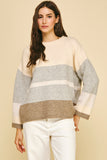 Iliana Color Block Soft Yarn PINCH Sweater