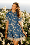 Ilena Floral Embroidered Mini Current Air Dress