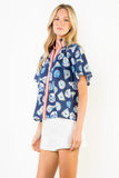 THML Joy High Collared Vase Print Top