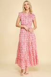 PINCH Avery Floral Print Tiered Maxi Dress