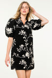 Myra Chenille Puff Sleeve THML Dress