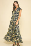 PINCH Nina Paisley Print Tiered Maxi Dress