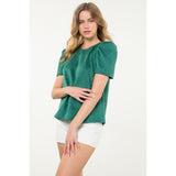 Lillith Puff Sleeve Suede THML Top