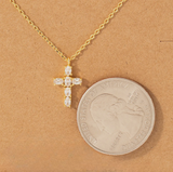 Gianna Quartz Cross Necklace