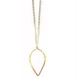 Abley Gold Hammered Pendant Gold Chain Necklace