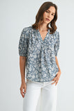 Maisie V Neck Smocking FUN2FUN Blouse