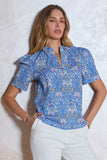 Wynona V Neck Print Current Air Blouse