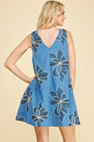 PINCH Evie Floral Embroidered A Line Mini Dress