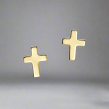 Lauren Gold Cross Stud Earrings