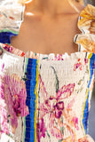 Rhea Floral Border Print VOY Midi Dress
