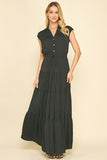 PINCH Taylor Button Down Tiered Maxi Dress