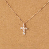 Gianna Quartz Cross Necklace