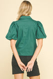PINCH Kara Bubble Sleeve Blouse Top