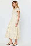 Kasia Eyelet Embroidered Scallop Maxi Current Air Dress