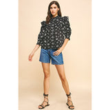 Hilary Ruffle Sleeves Woven PINCH Top