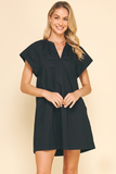 PINCH Priscilla V Neck Tunic Mini Dress