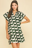 PINCH Carson Geometric Print Tunic Mini Dress