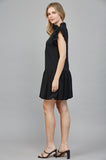 Kary Shoulder Zip Trim Ruffled High Neckline FATE Dress