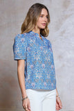 Wynona V Neck Print Current Air Blouse