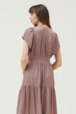 Bertha Grade and Gather Lilac Midi Dress