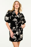 Myra Chenille Puff Sleeve THML Dress