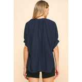 Ashley V-Neck Tunic Pinch Top