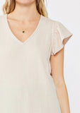 Lovestitch Lynn Flutter Sleeve Top