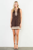 Edith Sleeveless Leopard Suede THML Dress