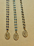 Virgin Mary Beaded Chain Necklace