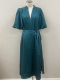 THML Carmen Short Sleeve Silk Midi Dress