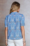 Wynona V Neck Print Current Air Blouse