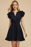 PINCH Isla Flutter Sleeve Mini Dress