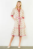 THML Jodie Floral Collared Long Dress