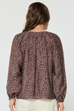 Sammie Abstract Animal Printed Current Air Blouse