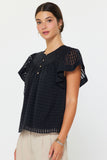 Valencia Semi Sheer Textured Current Air Blouse