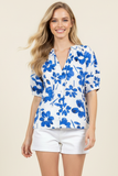 PINCH Becky Floral Puff Sleeve Blouse